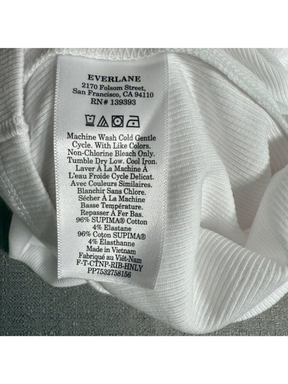 Everlane Supima Micro Rib Long Sleeve Henley Pima Snap Slim Fit White Small - Picture 4 of 10